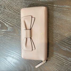 Kate spade Tan Bow trifold wallet